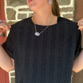 Andree Ladies Black Textured Dolman Sleeve Top MHS78-B