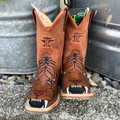 Tin Haul Little Kid's Wild Tiger Square Toe Boots 14-018-0077-0975-BR