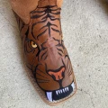 Tin Haul Little Kid's Wild Tiger Square Toe Boots 14-018-0077-0975-BR