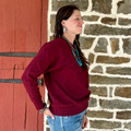 Panhandle Ladies Wine Boot Stitch Sweatshirt