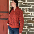 Panhandle Ladies Rust Branded Quarter Zip Pullover