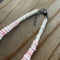 22" Graduated Pink Conch Heishi Necklace WHC-1