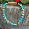 Genuine Turquoise Spiny Oyster Stretch Bracelet WHC-2