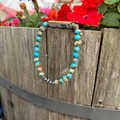 Genuine Turquoise Spiny Oyster Stretch Bracelet WHC-2