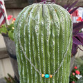 Turquoise & Orange Spiny Paperclip Chain Choker