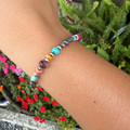 Sterling Silver Pearl & Mixed Spiny Oyster Bracelet 220Z