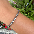 Sterling Silver Mixed Pearl & Torpedo Bracelet 208Z