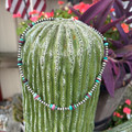 16" Purple Spiny Oyster & Turquoise Sterling Silver Pearl Necklace 109Z-16
