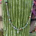 20" Purple Spiny Oyster & Turquoise Sterling Silver Pearl Necklace 109Z-20