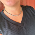 16" 4/5mm Sterling Silver Pearl & Barrel Bead Necklace 51Z-16