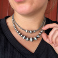 18" Graduated Sterling Silver Pearl Necklace 32Z-18
