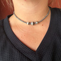 16" 4mm & 10mm Sterling Silver Pearl Necklace 76Z-16