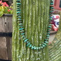 24" Turquoise Disks & 4mm Sterling Silver Pearl Necklace 31Z-24