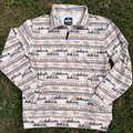 Rock & Roll Men's Tan Mountain Stripe Jersey Quarter Zip Pullover