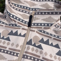 Rock & Roll Men's Tan Mountain Stripe Jersey Quarter Zip Pullover