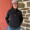 Size Medium Ariat Ladies Black/Gold Softshell Jacket 10043056