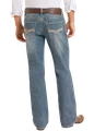 Rock & Roll Men's Medium Vintage Ladder Stitch Double Barrel Relaxed Bootcut Jeans BM0DD09112