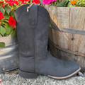 Roper Women's Monterey Black Oiled Suede Square Toe Boot 09-021-0904-3314 BL
