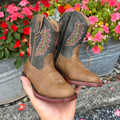 Roper Toddler Arrowheads Green & Tan Square Toe Boot 09-017-1900-0077 TA