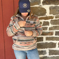 Hooey Women's Cream Aztec 1/4 Zip Fleece Pullover HFP016CRAZ