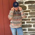 Hooey Women's Cream Aztec 1/4 Zip Fleece Pullover HFP016CRAZ