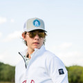 Hooey Quanah Grey & White Hat with Blue Patch 2426T-GYWH