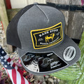 Hooey Rank Stock Charcoal and Black Trucker Patch Hat 2158T-CHBK