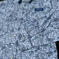Panhandle Boy's Blue Distressed Paisley Long Sleeve Snap Shirt RBN2S09536