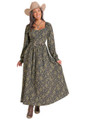 Panhandle Ladies Black & Olive Abstract Aztec Midi Dress