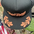 Red Dirt Hat Co. Bill Embroidered High Road Black and Copper Hat