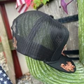 Red Dirt Hat Co. Bill Embroidered High Road Black and Copper Hat