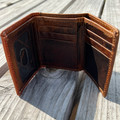 Hooey Hand Tooled Leather Floral Trifold