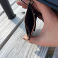 Hooey Brown Money Clip with Brown Stitching