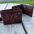 Hooey Brown Front Pocket Bifold with Stitching Wallet