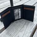 Hooey Smooth Black Classic Trifold Wallet