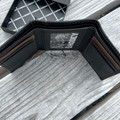 Hooey Smooth Black Classic Trifold Wallet