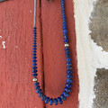 22” Graduated Lapis Necklace NEC-STE-095-LAP