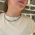 19" Faceted Zebra Jasper Necklace