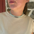 15" Turquoise Shell Heishi Necklace NEC-SHE-123-BLU