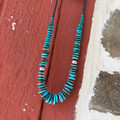23" Graduated Tri Color Turquoise Necklace