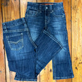 Rock & Roll Boy's Top Stitch Dark Vintage Bootcut Jeans BB_3482