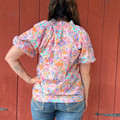 Women's Floral Puff Sleeve Blouse 4735