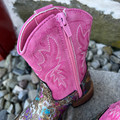 Roper Toddler Glitter Rose Brown Square Toe Boot 09-017-1903-3857 BR