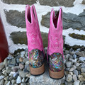 Roper Little Girl's Glitter Rose Square Toe Boot 09-018-1903-3857 BR