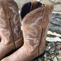 Roper Women's Beige Oiled Suede Monterey Square Toe Boot 09-021-0904-2942TA