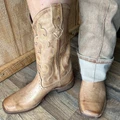 Roper Women's Tan Lindsey Leather Square Toe Boot 09-021-0910-0959TA