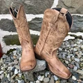 Roper Women's Tan Lindsey Leather Square Toe Boot 09-021-0910-0959TA