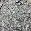 Panhandle Men's Blue Distressed Paisley Long Sleeve Snap Shirt RMN2S09536