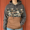 Rock & Roll Men's Colorblock Camo Printed Hoodie BM94T09624