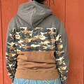 Rock & Roll Men's Colorblock Camo Printed Hoodie BM94T09624